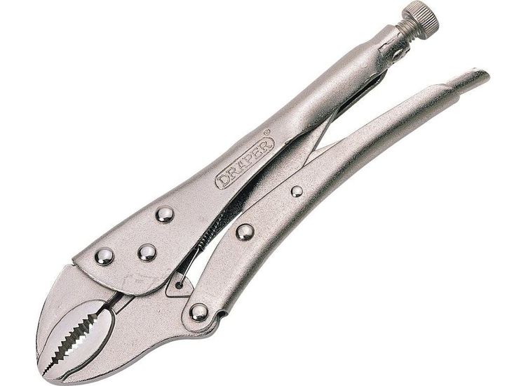 Draper Curved Jaw Self Grip Pliers 220mm