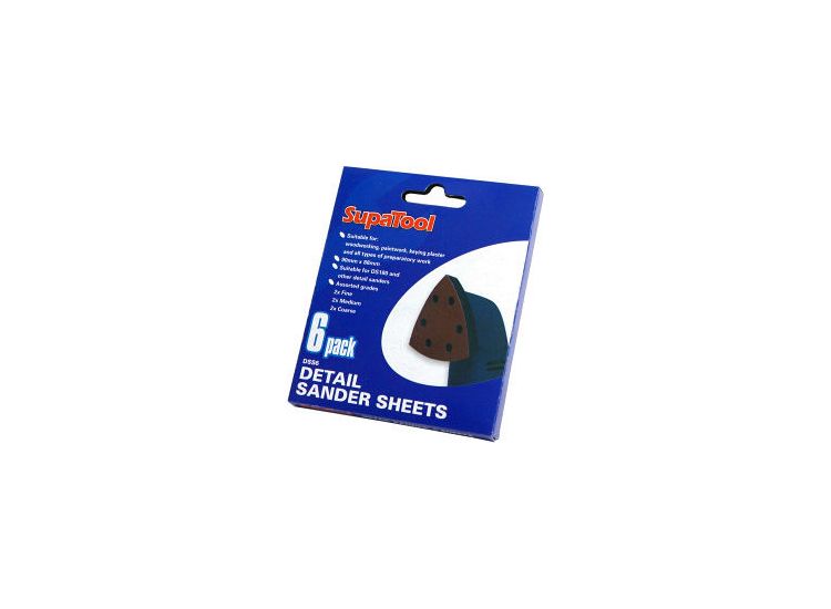 SupaTool Detail Sander Sheets 6 Piece