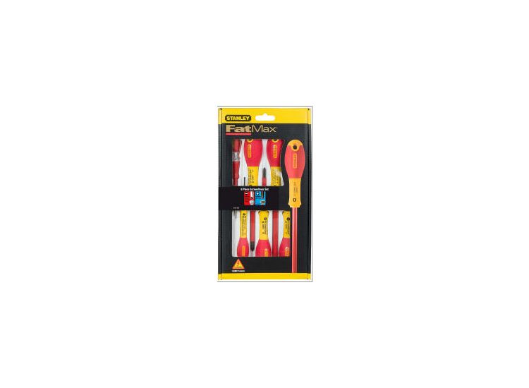 Stanley FatMax Parallel Pozi VDE Screwdriver Set 6 Piece