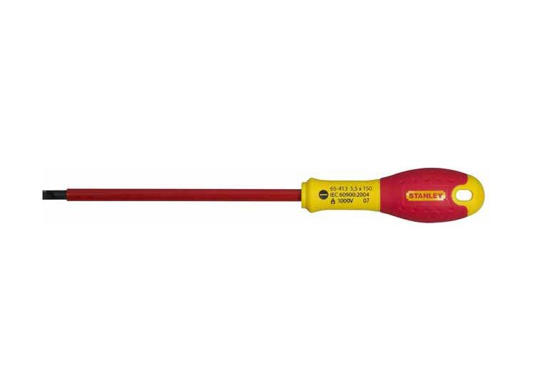 Stanley FatMax Screwdriver Insulated Parallel Packaged 4mm x 100mm