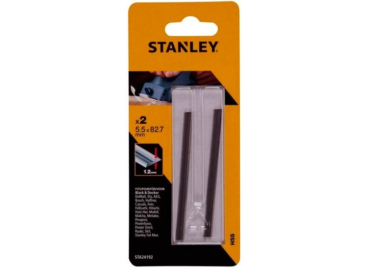 Stanley HSS Planer Blades 82mm Pack 2