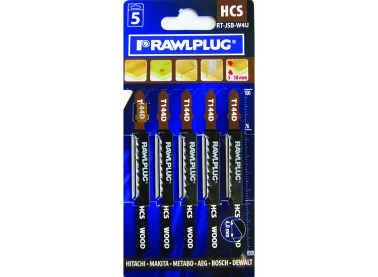 Rawlplug Jigsaw Blades For Wood Universal Pack 5