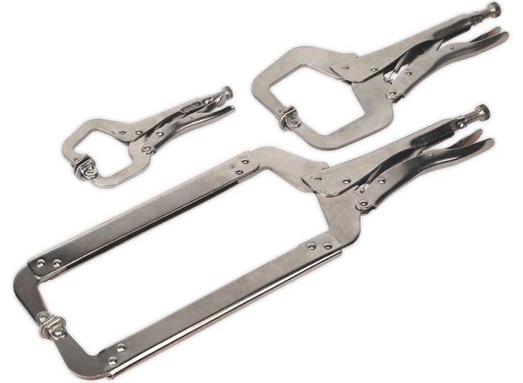 Sealey AK66 Locking 'C' Clamp Set 3pc