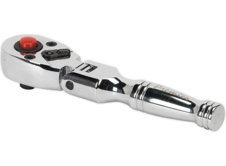Sealey AK660SF Ratchet Wrench Flexi-Head Stubby 1/4"Sq Drive