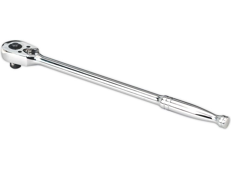 Sealey AK661L Ratchet Wrench Long Pattern 300mm 3/8"Sq Drive Pear-Head Flip Reverse