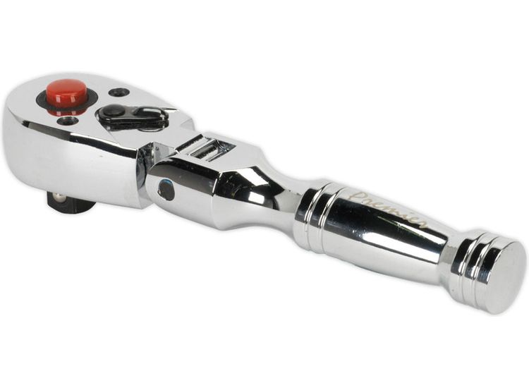 Sealey AK661SF Ratchet Wrench Flexi-Head Stubby 3/8"Sq Drive