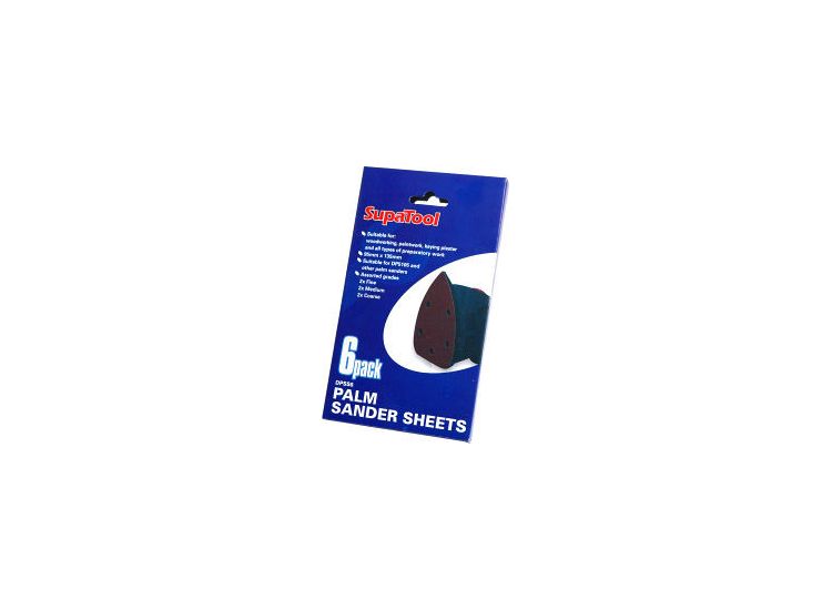 SupaTool Palm Sander Sheets 6 Piece