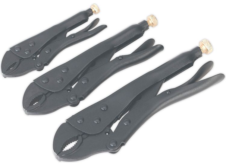 Sealey AK668 Locking Pliers Set 3pc Rust Resistant