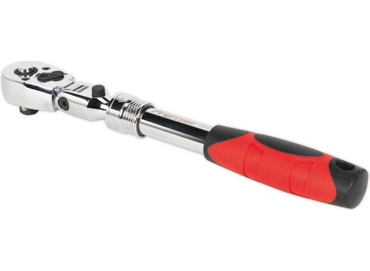 Sealey AK6681 Flexi-Head Ratchet Wrench 3/8"Sq Drive Extendable