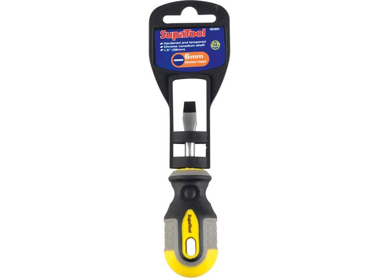 SupaTool Slotted Head Stubby Screwdriver 38mm x 6mm