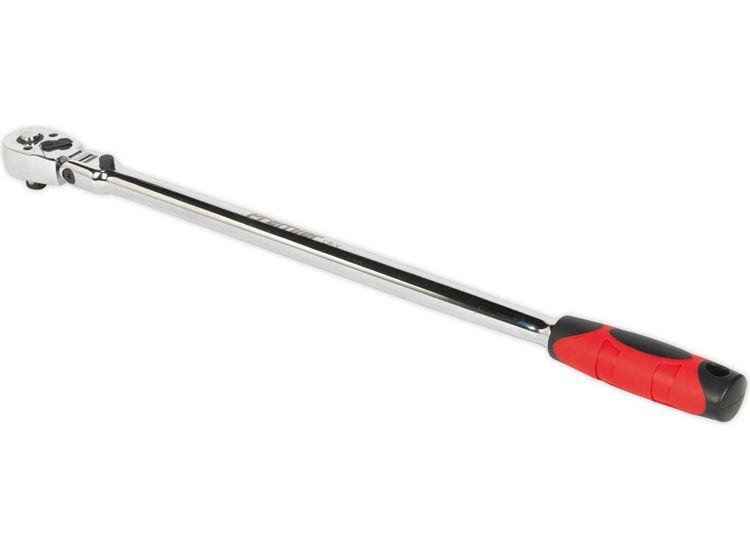 Sealey AK6697 Ratchet Wrench Flexi-Head Extra-Long 455mm 3/8"Sq Drive