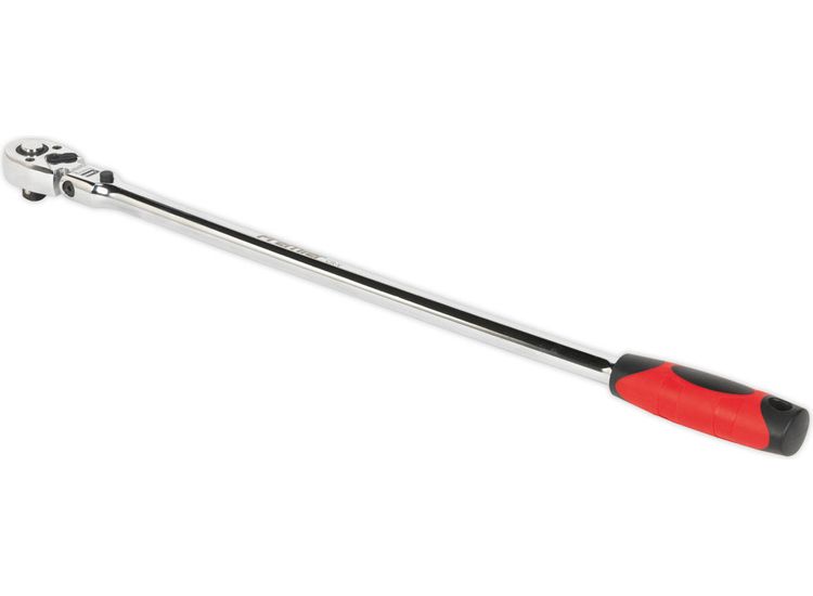 Sealey AK6698 Ratchet Wrench Flexi-Head Extra Long 600mm 1/2"Sq Drive