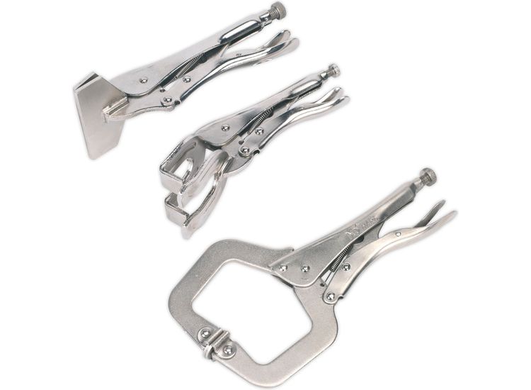 Sealey AK67 'C' Clamp &amp; Welding Clamp Set 3pc