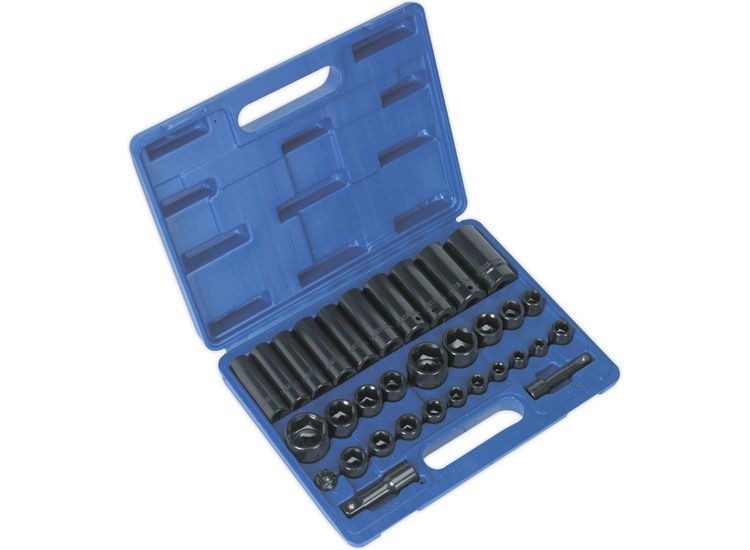 Sealey AK681 Impact Socket Set 32pc Standard/Deep 3/8" &amp; 1/2"Sq Drive Metric/Imperial