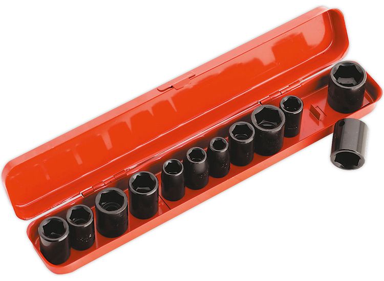 Sealey AK682 Impact Socket Set 12pc 3/8"Sq Drive Metric/Imperial