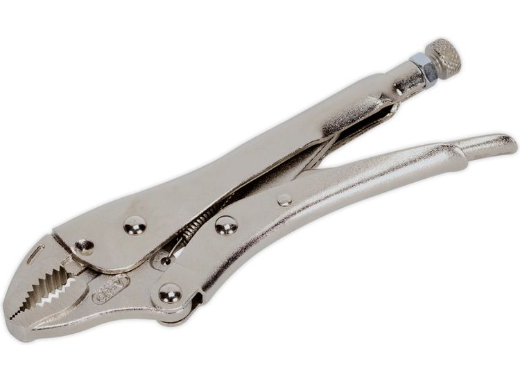 Sealey AK6820 Locking Pliers Curved Jaws 180mm 0-35mm Capacity