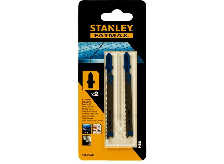 Stanley T-Shank HSS Metal Jigsaw Blade Pack 2