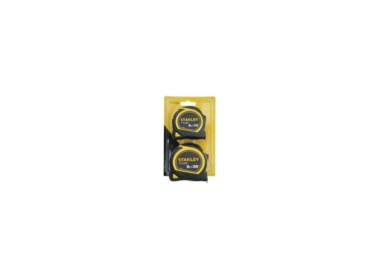 Stanley Tylon Tape 5m &amp; 8m Twin Pack