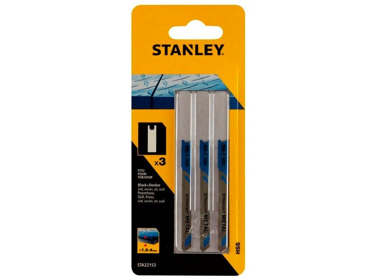 Stanley U-Shank HSS Jigsaw Blade 70mm Pack 3