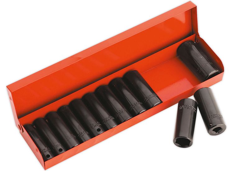 Sealey AK683 Impact Socket Set 12pc Deep 3/8"Sq Drive Metric/Imperial