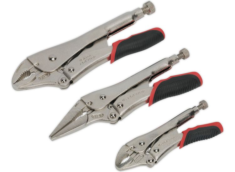 Sealey AK6863 Locking Pliers Set 3pc Quick Release