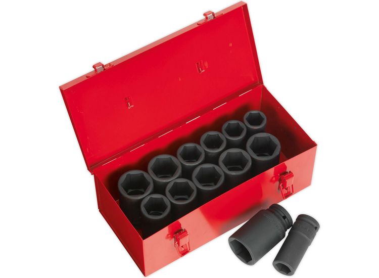 Sealey AK687 Impact Socket Set 13pc Deep 3/4"Sq Drive Metric/Imperial