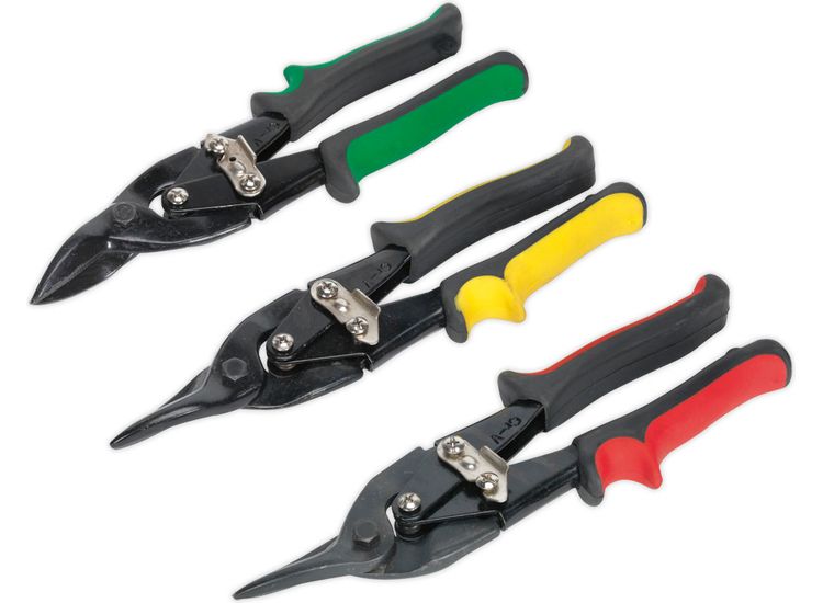 Sealey AK6907 Aviation Tin Snips Set 3pc