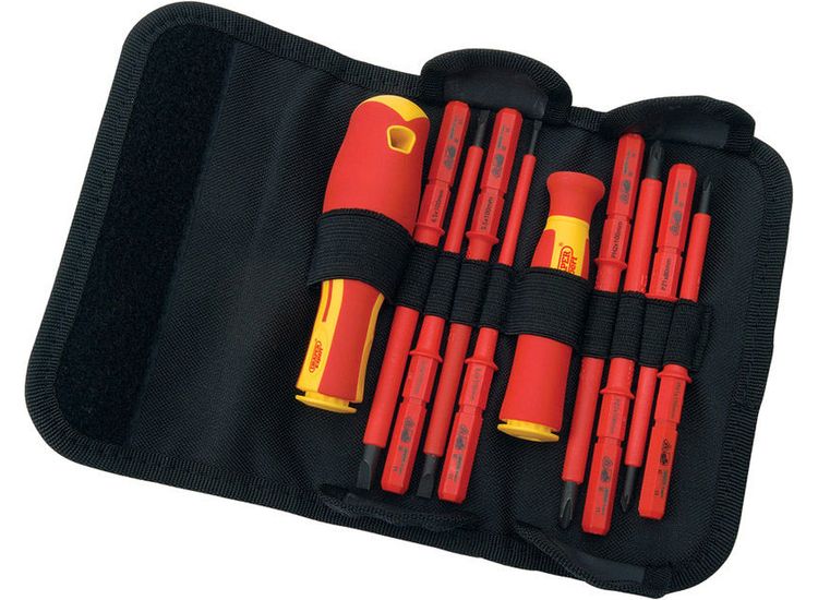 Draper 05721 Ergo Plus&amp;#174; VDE Screwdriver Set with Interchangeable Blades (10 Piece)