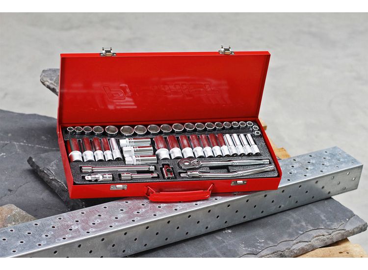 Sealey AK692 Socket Set 45pc 3/8"Sq Drive 6pt WallDrive&amp;reg; - Metric/Imperial