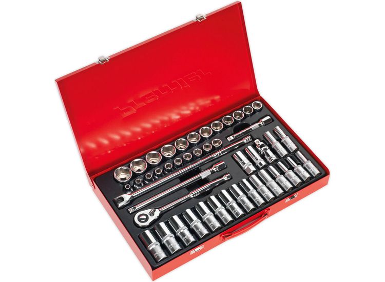 Sealey AK6941 Socket Set 46pc 1/2"Sq Drive 6pt WallDrive&amp;reg; - Metric