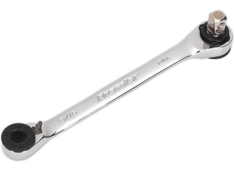 Sealey AK6967 Ratchet Spanner 1/4"Hex x 5/16"Hex Drive with 1/4"Sq Drive Adaptor