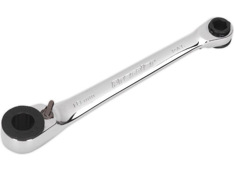 Sealey AK6968 Ratchet Spanner Reversible 1/4"Hex x 10mm Hex