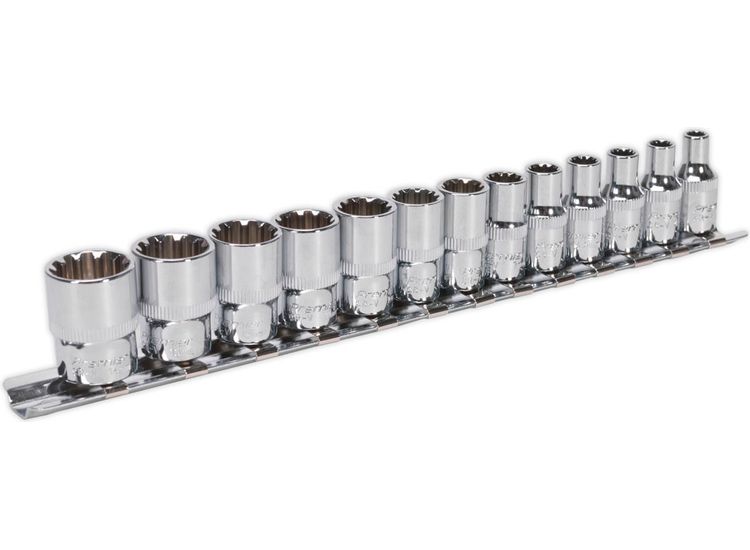 Sealey AK69813 Socket Set 13pc 1/4"Sq Drive Total Drive&amp;reg;