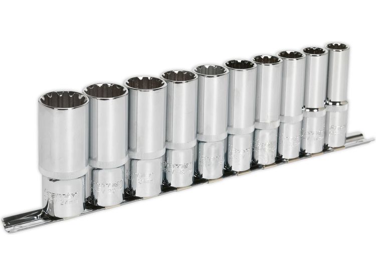 Sealey AK70610D Socket Set 10pc Deep 1/2"Sq Drive Total Drive&amp;reg;