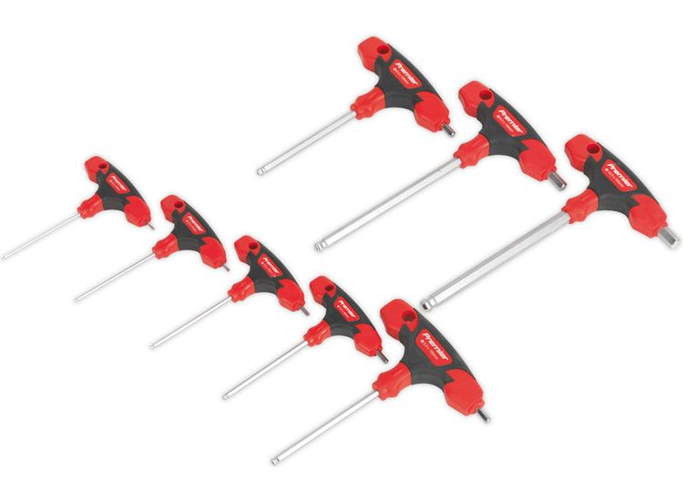 Sealey AK7144 Ball-End Hex Key Set 8pc T-Handle Metric