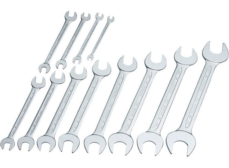 Draper 01276 Long Metric Open End Spanner Set (12 Piece)