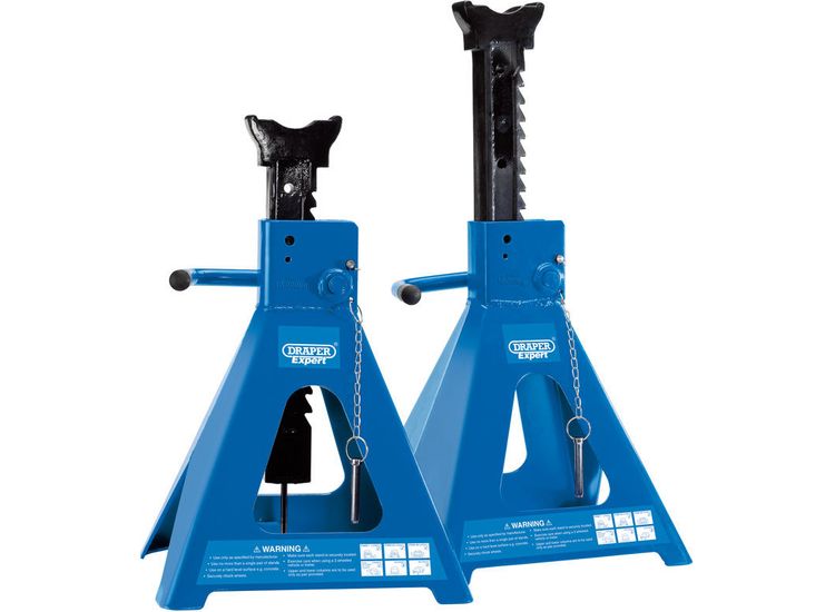 Draper 01815 Pair of Pneumatic Rise Ratcheting Axle Stands (10 tonne)