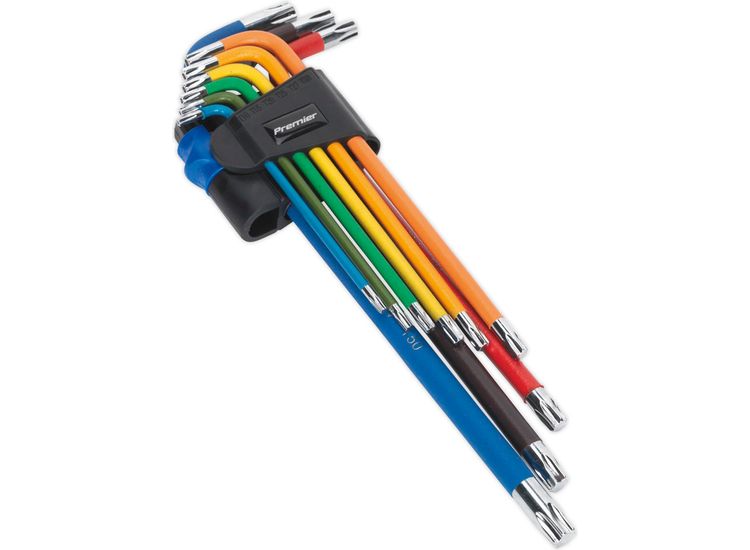 Sealey AK7194 TRX-Star* Key Set 9pc Colour-Coded Extra-Long