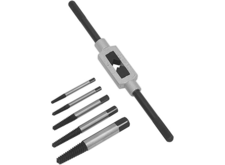 Sealey AK721 Screw Extractor Set with Wrench 6pc Helix Type
