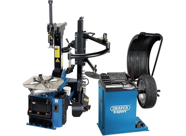 Draper 02152 Tyre Changer with Assist Arm and Wheel Balancer Kit