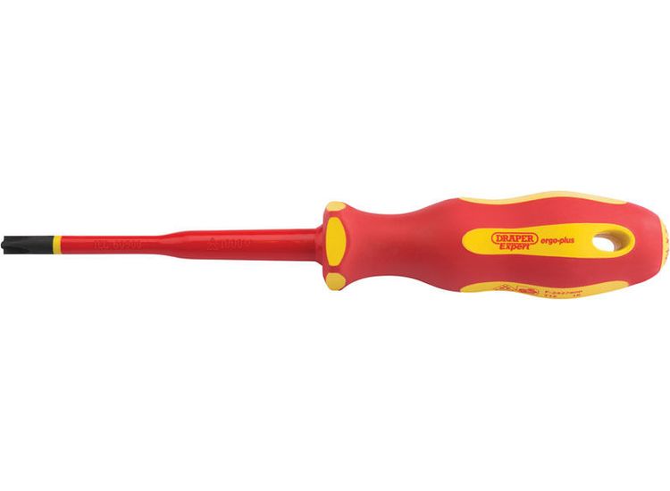 Draper 02256 Ergo Plus&amp;#174; Extra Slim PZ/SL Type VDE Screwdriver No:2 x 100mm