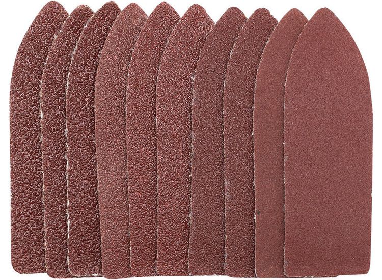 Draper 02930 Ten Assorted Grit Hook and Loop Finger Sheets (67 x 67 x 22mm)