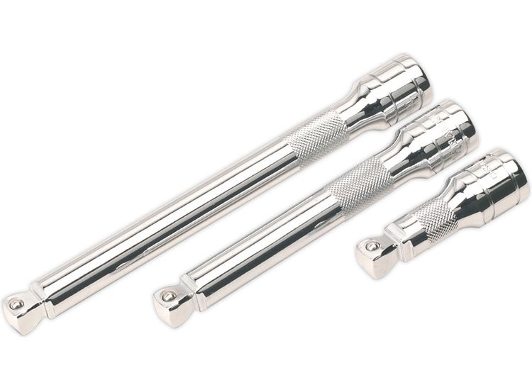 Sealey AK764 Wobble/Rigid Extension Bar Set 3pc 1/2"Sq Drive