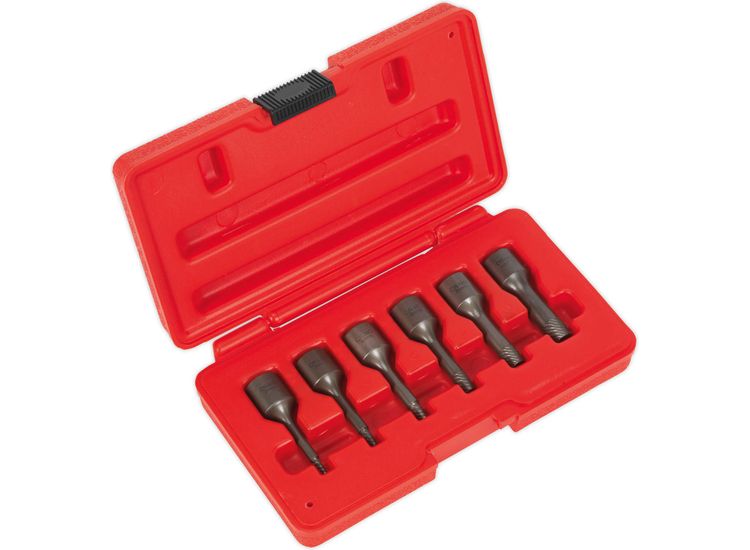 Sealey AK8185 Screw Extractor Set 6pc 3/8"Sq Drive