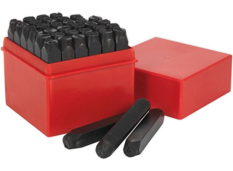 Sealey AK8297 Letter &amp; Number Punch Set 36pc 8mm