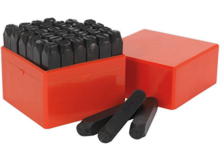 Sealey AK8298 Letter &amp; Number Punch Set 36pc 10mm