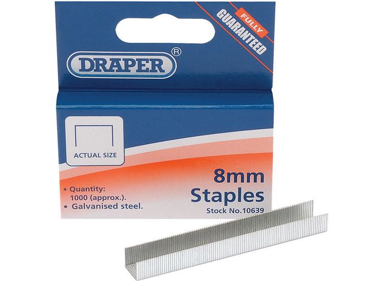 Draper 10639 8mm Steel Staples (1000)