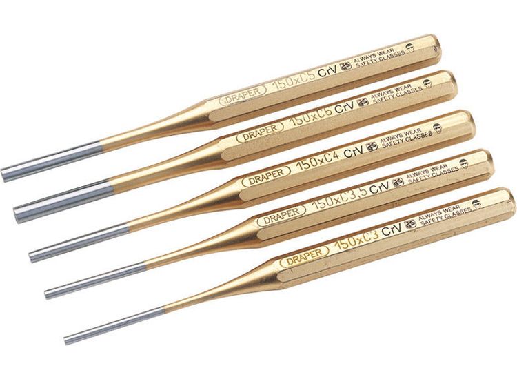 Draper 13041 Octagonal Parallel Pin Punch Set (5 Piece)