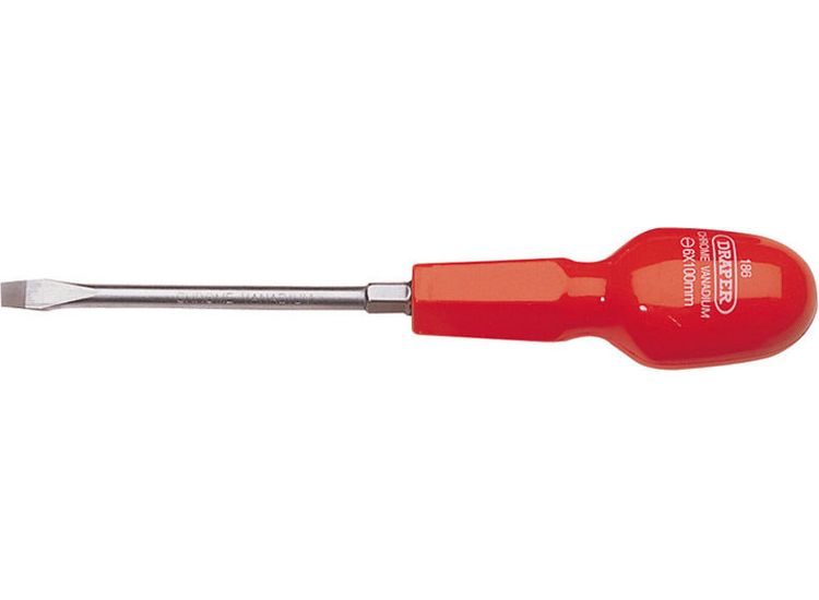 Draper 14080 6mm x 100mm Plain Slot Cabinet Pattern Screwdriver