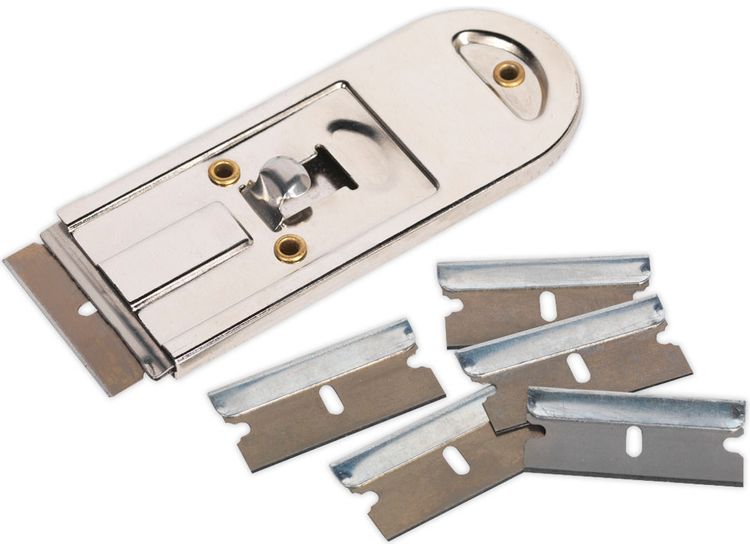 Sealey AK867 Retracting Razor Scraper with Blades
